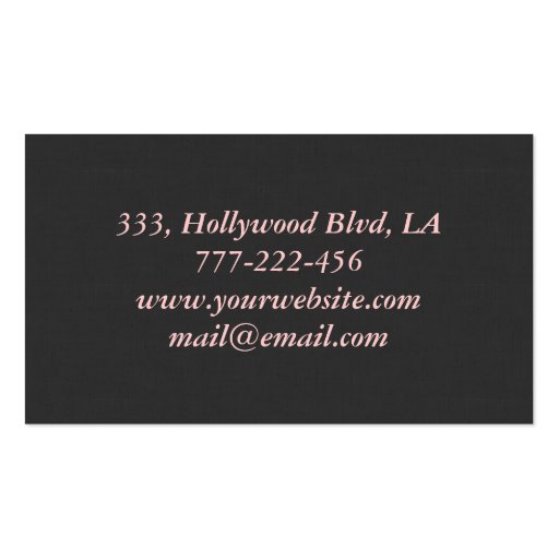 Elegant chic luxury contemporary leopard glittery business cards (back side)