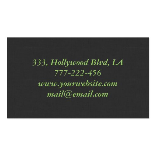 Elegant chic luxury contemporary leopard glittery business card template (back side)