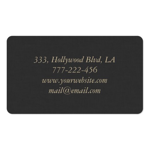 Elegant chic luxury contemporary leopard glittery business card templates (back side)