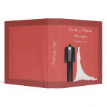 Elegant chic swirl wedding dress and suit binder