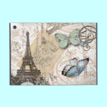 elegant chic Vintage butterfly Paris EiffelTower powis icase