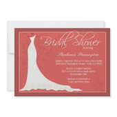 Elegant chic wedding dress bridal shower invite invitation