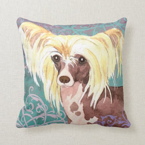 Elegant Chinese Crested Pillow