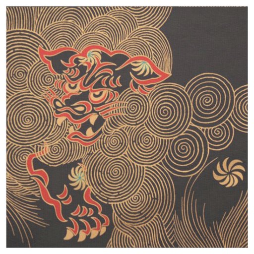 Elegant Chinese Dragon Print Fabric Zazzle