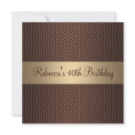 Elegant Chocolate 40th Birthday Party invitations