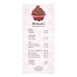 Elegant Chocolate Cupcake Bakery Rack Card