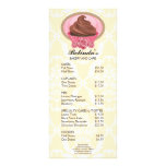Elegant Chocolate Cupcake Bakery Rack Card