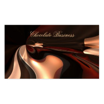Elegant Chocolate Swirl Cream Brown Profile business cards