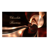 Elegant Chocolate Swirl Cream Brown Profile business cards