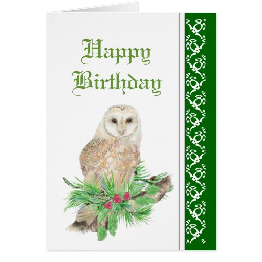 bard owl greeting card