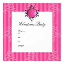 Elegant Christmas Bobble Personalized Announcements