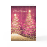 Elegant Christmas Cards Sparkling Trees Rose