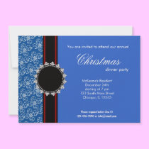 Elegant Christmas Damask invitations
