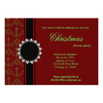 Elegant Christmas Damask Invitations