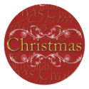 Elegant Christmas Design Custom Christmas Stickers sticker