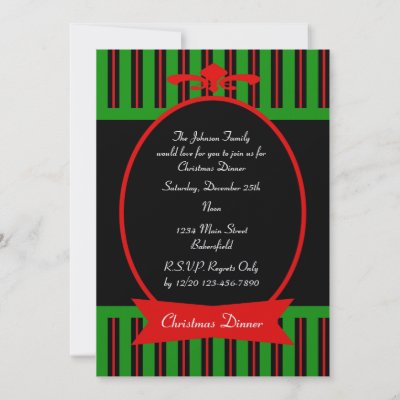 Dinner Party Invitations on This Gorgeous Christmas Dinner Party Invitation Comes In Classic