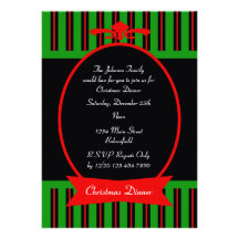 Elegant Christmas Dinner Party Invitation