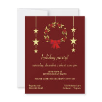 Elegant Christmas Holiday Party Invitations
