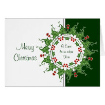 Elegant Christmas O Come Let us Adore Him Greeting Cards