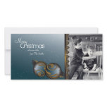 Elegant Christmas Photo Card Ornaments &amp; Swirls