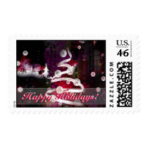 luminaart, byluminaart, christmas, new year, christmas postage, custom postage, modern, funky, chic, postage, new year's day, Stamp with custom graphic design