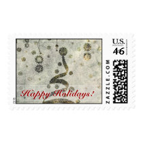 luminaart, byluminaart, christmas, new year, christmas postage, custom postage, modern, funky, chic, postage, new year's day, Stamp with custom graphic design