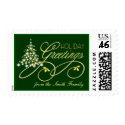 Elegant Christmas Postage - Personalize with Name postage by SquirrelHugger Elegant Christmas Postage - Personalize with Name postage