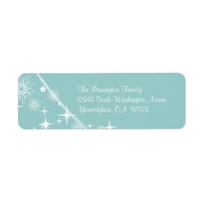 Elegant Christmas return address envelope labels