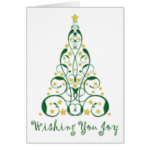 Elegant Christmas Tree Greeting Card