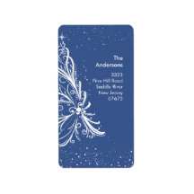Elegant Christmas Tree Return Address Label