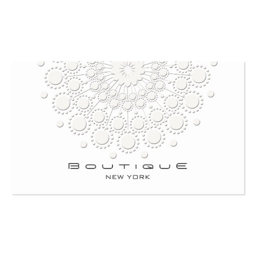 Elegant Circle Motif White Business Card Templates (front side)