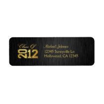 Elegant Class of 2011 (blk / gold) Return Address Label