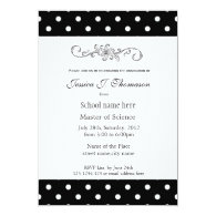 Elegant, classic black and white graduation invitations