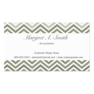 Elegant, classic grey and white chevron profession business card