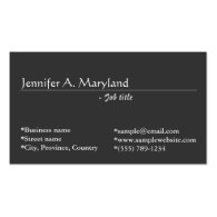 Elegant, classic grey business cards business cards