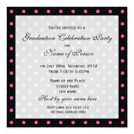 Elegant, classic pink graduation party invitation personalized invite