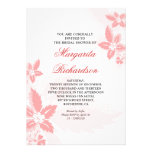 elegant classic pink leaves bridal shower invites invitations