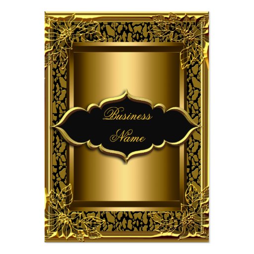 Elegant Classy Black Old Gold Business Card Templates (front side)