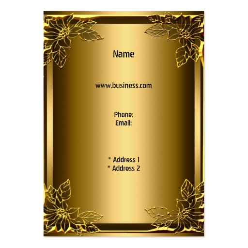 Elegant Classy Black Old Gold Business Card Templates (back side)