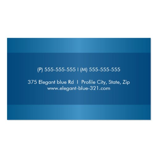 Elegant classy blue professional generic business card templates (back side)