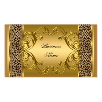 Elegant Classy Gold Black Leopard animal print