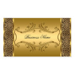 Elegant Classy Gold Black Leopard animal print Business Card