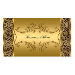 Elegant Classy Gold Black Leopard animal print Business Card