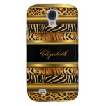 Elegant Classy Gold Mixed Animal Print Samsung Galaxy S4 Cases