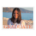 Elegant classy graduation portrait invitation
