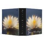 Elegant, classy white water lily files & albums binder