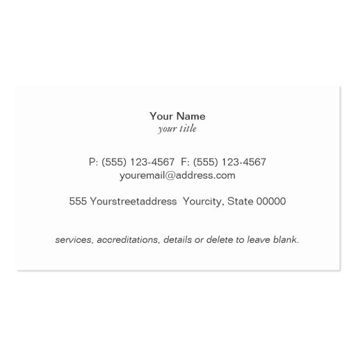 Elegant Cleaning Business Gold and Black Business Cards (back side)
