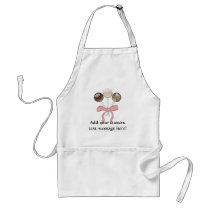 Elegant Cocoa Damask Cake Pop Aprons