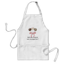 Elegant Cocoa Damask Cake Pop Aprons