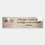 Elegant Cocoa Damask Cake Pop Bumper Sticker